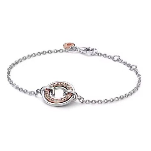 Bracelet Mode Femme - Style Affirmé - Argent Sterling 925/1000 Et Zircon - Silver 16