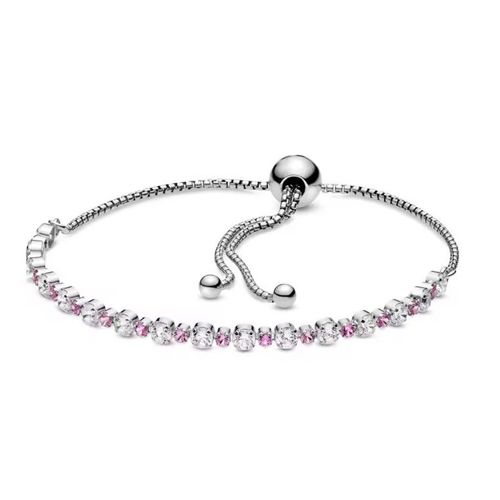 Bracelet Mode Femme - Style Affirmé - Argent Sterling 925/1000 Et Zircon - Silver 22