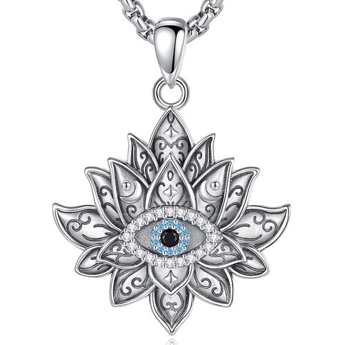 Checarzhn--No1 St. Christophe/St. Michel/St. Benoît/Saint Jude//Médaille Vierge Marie Croix Jésus 7 Sceaux D'archange Pendentif En Argent Sterling 925 Pour Hommes Femmes Amulettes Religieuses