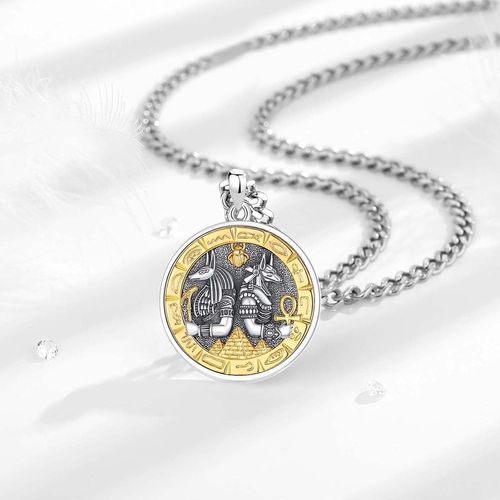 Checarzhn--No1 St. Christophe/St. Michel/St. Benoît/Saint Jude//Médaille Vierge Marie Croix Jésus 7 Sceaux D'archange Pendentif En Argent Sterling 925 Pour Hommes Femmes Amulettes Religieuses