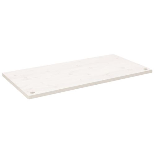 Vidaxl Dessus De Bureau Blanc 100x60x2,5 Cm Bois Massif De Pin