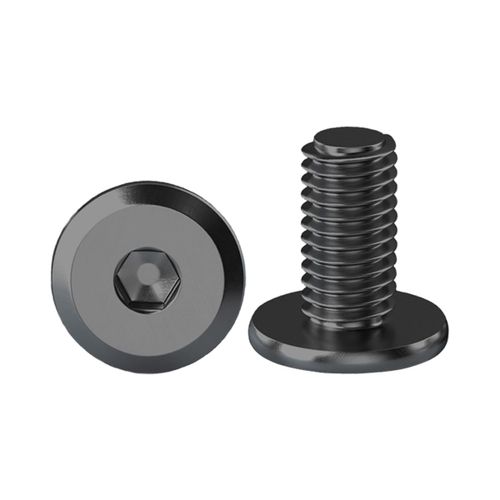 10 Pièces Vis à Tête Plate à Six Pans Creux Vis à Tête Cylindrique Hexagonale à Bride Noir M8 X 12 mm Boulons à Tête Plate Hexagonale en Acier Inoxydable A2 V2A Vis à Métaux, Filetage Complet