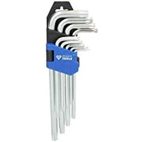 BT045009 Jeu de clés mâles coudées, 9 pcs, profil six pans creux, courtes [Powered by KS TOOLS]