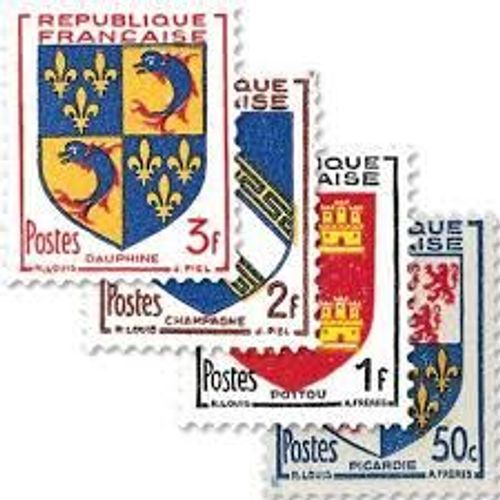 Armoiries De Provinces (6) Série Complète Année 1953 N° 951 952 953 954 Yvert Et Tellier Luxe