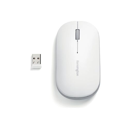 Kensington SureTrack - Souris - optique - 4 boutons - sans fil - 2.4 GHz, Bluetooth 5.0 LE, Bluetooth 3.0 - récepteur sans fil USB - blanc
