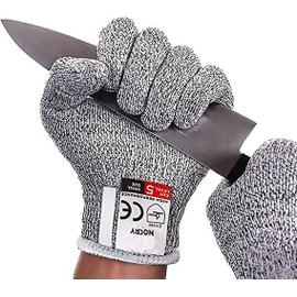 Gants Anti Coupure Gants de Travail Protection Haute Performance Niveau 5  Gant Protection Cuisine pour Découpe de Viande, Filet de Poisson,  Mandoline, D'huîtres et Sculpture (L1)