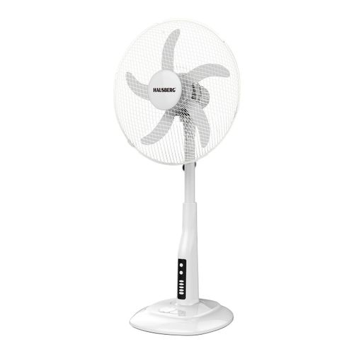 Ventilateur sur pied HAUSBERG HB-5870AB, 55 W, 3 vitesses, diamètre 46 cm, minuterie, indicateur LED, blanc
