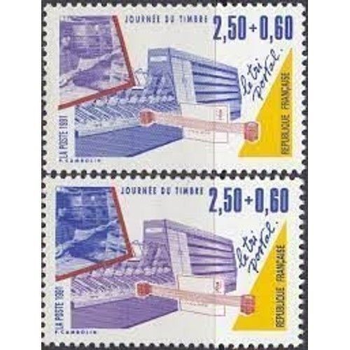 Journée Du Timbre: Les Métiers De La Poste : Le Tri Postal La Paire Année 1991 N° 2688 2689 Yvert Et Tellier Luxe