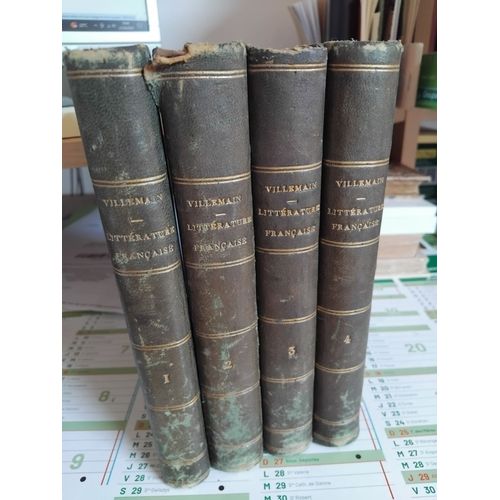 Cours De Littérature Française Du 18 Ème Siècle Par M Villemain . 4 Volumes