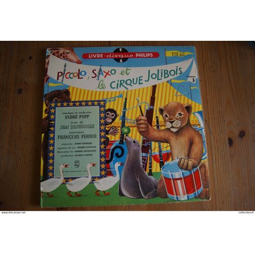 Andre Pop Jean Brousolle Francois Perier Piccolo Saxo Et Le Cirque Jolibois 25cm 1958
