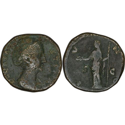 Ome - Sesterce - Faustine Mere - 147 Ad - Ivno - 28.92 G. - Ric.1143 - 25-204