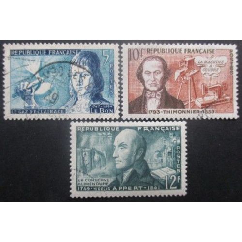 France N°1012 Au 1014 Célébrités Oblitérés