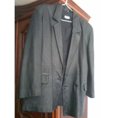 Veste Femme Cuir Noir Taille 46
