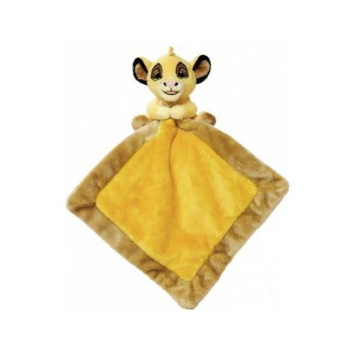 Simba Le Lion Grand Doudou Plat Lange 22 X 22 Cm - Set Peluche + Carte - Enfant Et Bebe Naissance