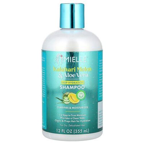 Mielle, Shampooing Hydratant En Profondeur, Cheveux Secs Et Déshydratés, Kalahari Melon Et Aloe Vera, 355 Ml 