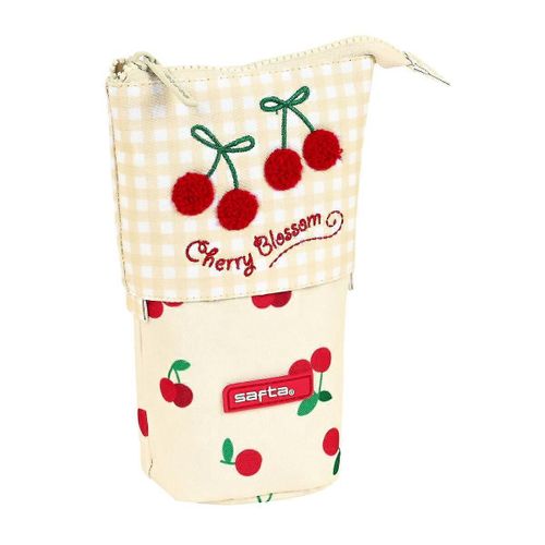 Trousse Gobelet Safta Cherry Beige (8 X 19 X 6 Cm)
