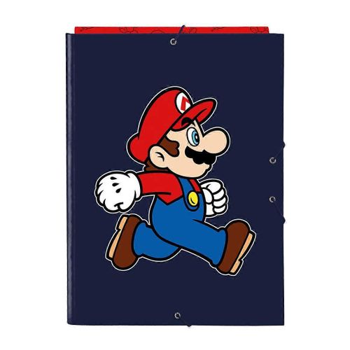Classeur À Anneaux Super Mario Trick Rouge Bleu Foncé A4 26 X 33,5 X 2,5 Cm