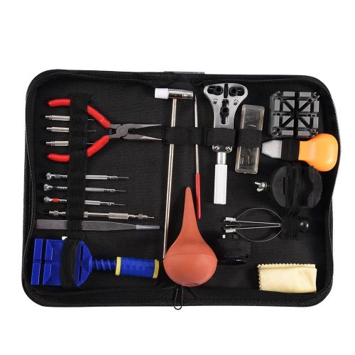 Montre Réparation Outil Kit Ouvre-Boîtier Levier De Main Barres De Ressort Cas Presse