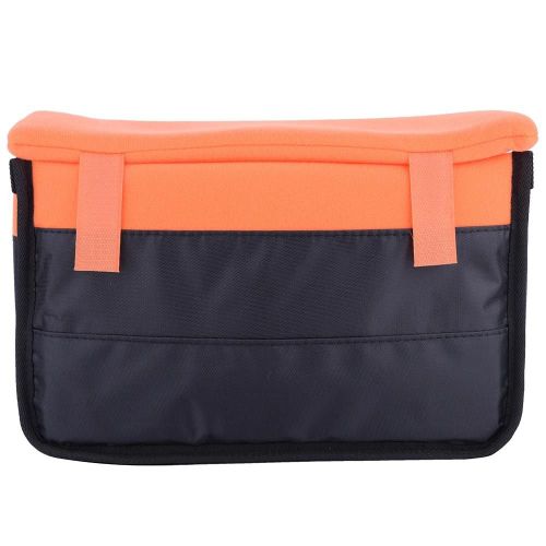 Doublure de sac photo épaissie antichoc chaude avec étui de protection de cloison amovible (orange)