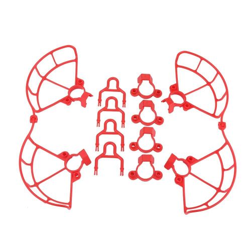 Protections D'hélice Pales Housse De Protection + Train D'atterrissage Surélevé Pour Dji Spark (Rouge)-Générique
