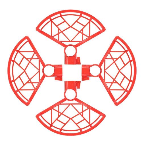 4pcs Protecteurs D'hélice Lames Garde Anneau De Protection Accessoires Pour Dji Spark (Rouge)-Générique