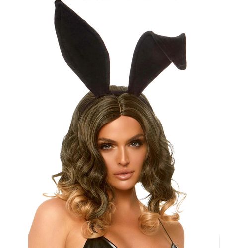 Serre-Tête Oreilles De Lapin Luxe Articulées Noires Adulte