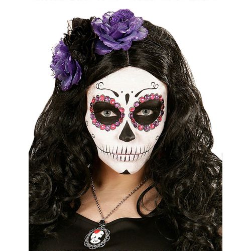 40 Strass Violets Et Roses Adulte Dia De Los Muertos