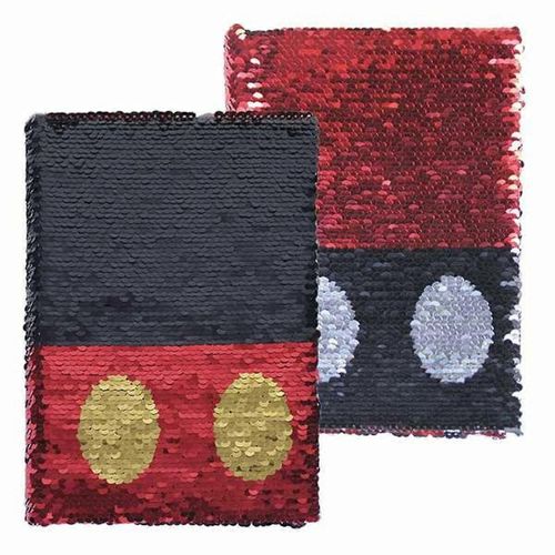 Magique Sequinned Sirène Bloc-Notes Mickey Mouse Rouge