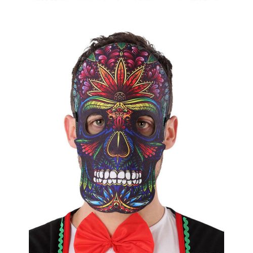 Masque Dia De Los Muertos Effet Cuir Et Feutre Adulte