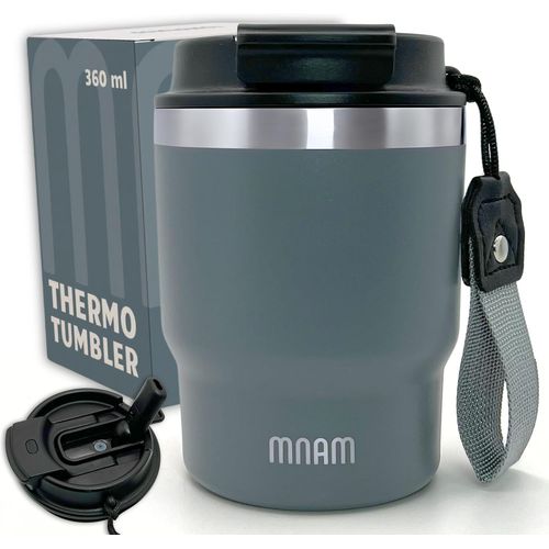 SHIBA-Tasse Isotherme 360 ml - Mug Thermos Café Thé - Tasse Isotherme avec Paille - Thermos Café Étanche en Acier Inoxydable - Mug[3