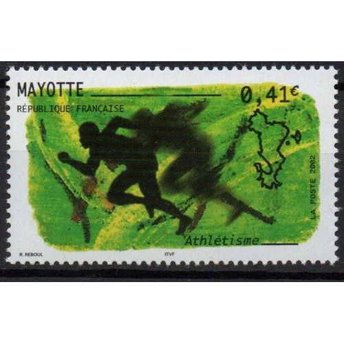 Mayotte Timbre Athlétisme 2002