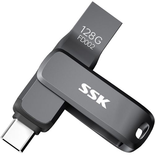 SHIBA-Cle USB 3.2 128 Go, Vitesse de Lecture jusqu'à 200 MB/S, clé USB Double avec USB Type C et USB A,Clef USB Robuste en métal N[7