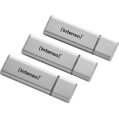 SHIBA-Alu Line Lot de 3 clés USB 2.0 Argenté 32 Go[1074]