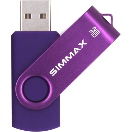 SHIBA-Clé USB 32 Go Mémoire Stick USB 2.0 Flash Drive Rotation Stockage Disque Pendrive (32Go Violet)[212]