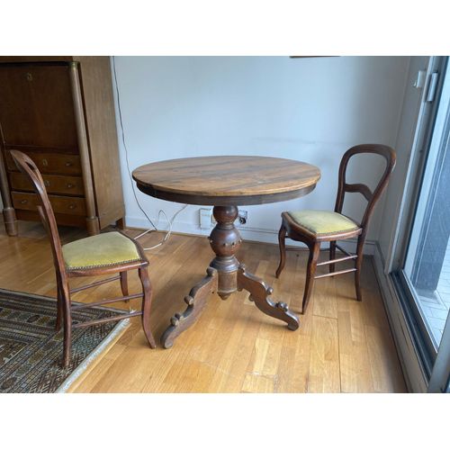 Table Guéridon En Acajou