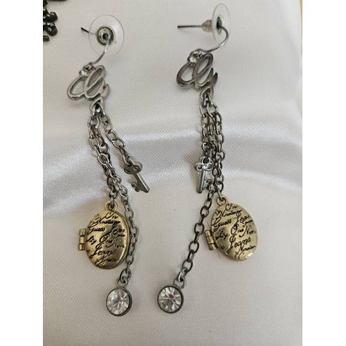 Boucles D'oreilles Guess Avec Porte Photo Tres Bon État