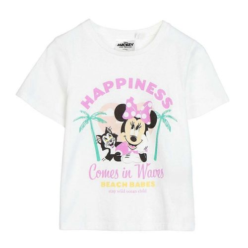 T-Shirt À Manches Courtes Pour Enfant Minnie Mouse White