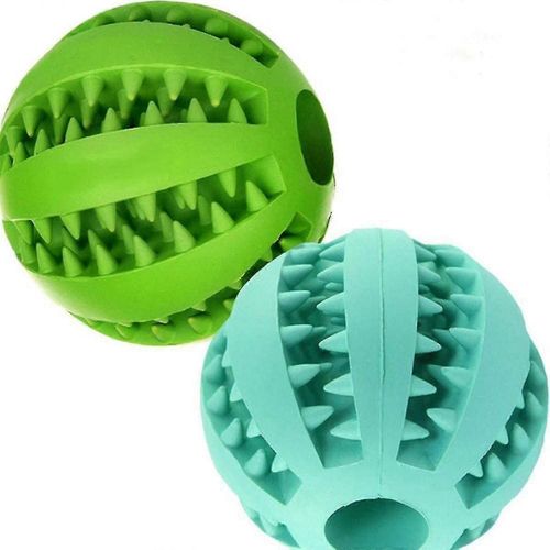 Dog Puzzle Teething Toys Ball Nontoxic Durable Dog Iq Chew Toys For Puppy Small Large Dog Teeth Cleaning / Mâcher / Jouer / 2 Pcs Pour Medium Large Dogs