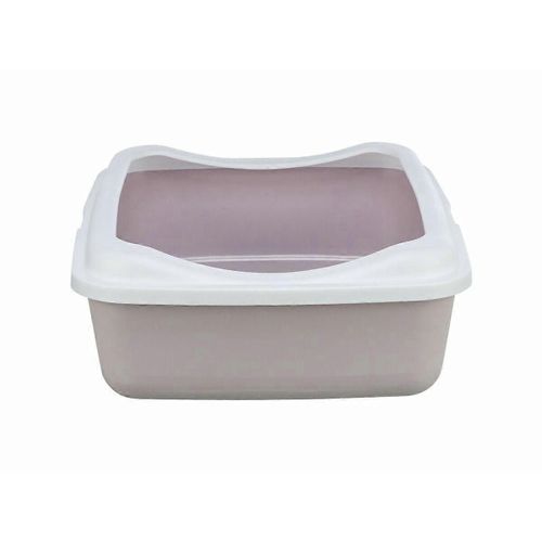 Bac À Litière Pour Chat Trixie Classic Blanc Lilas Plastique 37 × 15 × 48 Cm