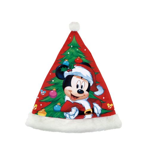 Bonnet De Père Noël Mickey Mouse Happy Smiles Enfant 37 Cm
