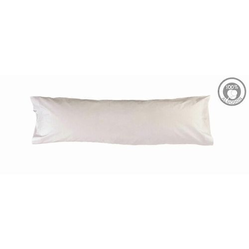 Taie D¿Oreiller Hosteline Iris Blanc Super King 144 Fils 45 X 100 Cm