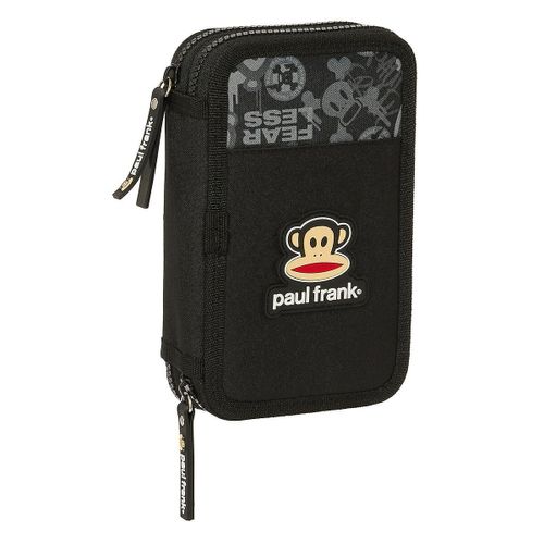 Trousse Double Paul Frank Joignez-Vous À L¿Amusant Noir 12,5 X 19,5 X 4 Cm (28 Pièces)