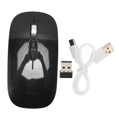 Souris Bluetooth Silencieux Type C Chargement 2.4G Souris Sans Fil avec Lumière Colorée compatible avec Macbook compatible avec Windows PC compatible avec Phon