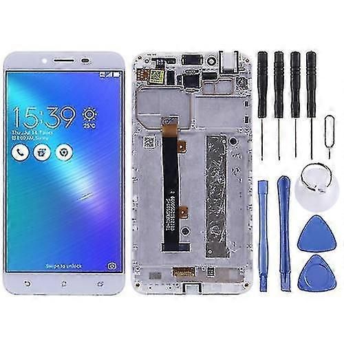 Ecran Lcd Oem Compatible Asus Zenfone 3 Max Zc553kl / X00d Digitizer Assemblage Complet Avec Cadre Blanc)