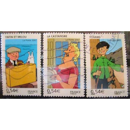 2007. F4051;F4055;F4056: Personnages Célèbres. Les Voyages De Tintin.