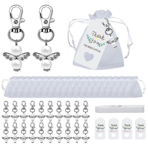 Porte-Clés D¿Ange, 20pcs Party Favorise Le Baptême Mariage Compatible Communion Confirmation Porte-Clés Filles Tha-Dt