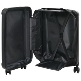 vidaXL Valise pliable coque dure 24' noire 43x27x66 cm ABS