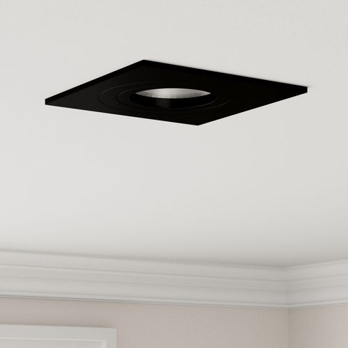 vidaXL Projecteurs Encastrés 6 pcs Carré GU10 Noir 91x91 mm