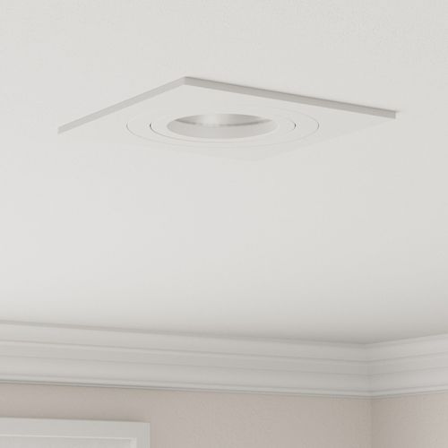 vidaXL Projecteurs encastrés 6 pcs Carré GU10 Blanc 91x91 mm