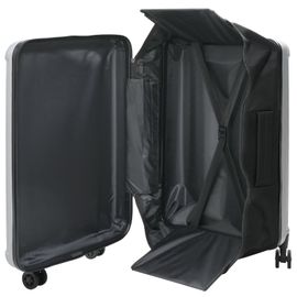 vidaXL Valise pliable coque rigide 28'' argent 50x30x76 cm ABS